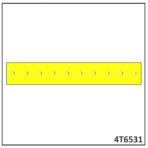 Режущая кромка Caterpillar D7 с двойной фаской, 25 мм, 4T6531